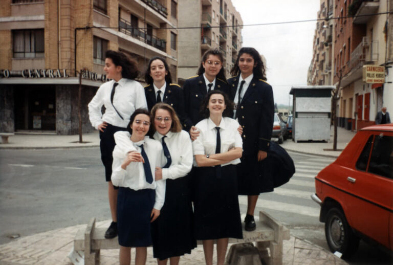 Components de la banda / 1990 Cantó del carrer de la Música amb l’avinguda País Valencià / Foto cedida per la família Ventura Hedrosa