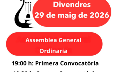 CONVOCATÒRIA D’ASSEMBLEA GENERAL DE SOCIS DE LA UMA